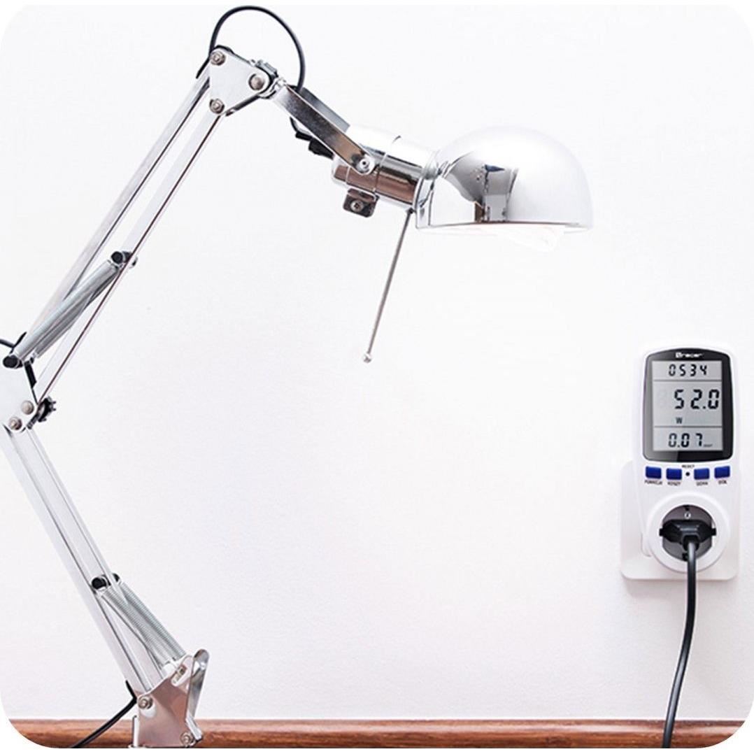 Priza digitala tip contor 230V , 16A, 3680W, afisaj W/kWh/V/A/Hz